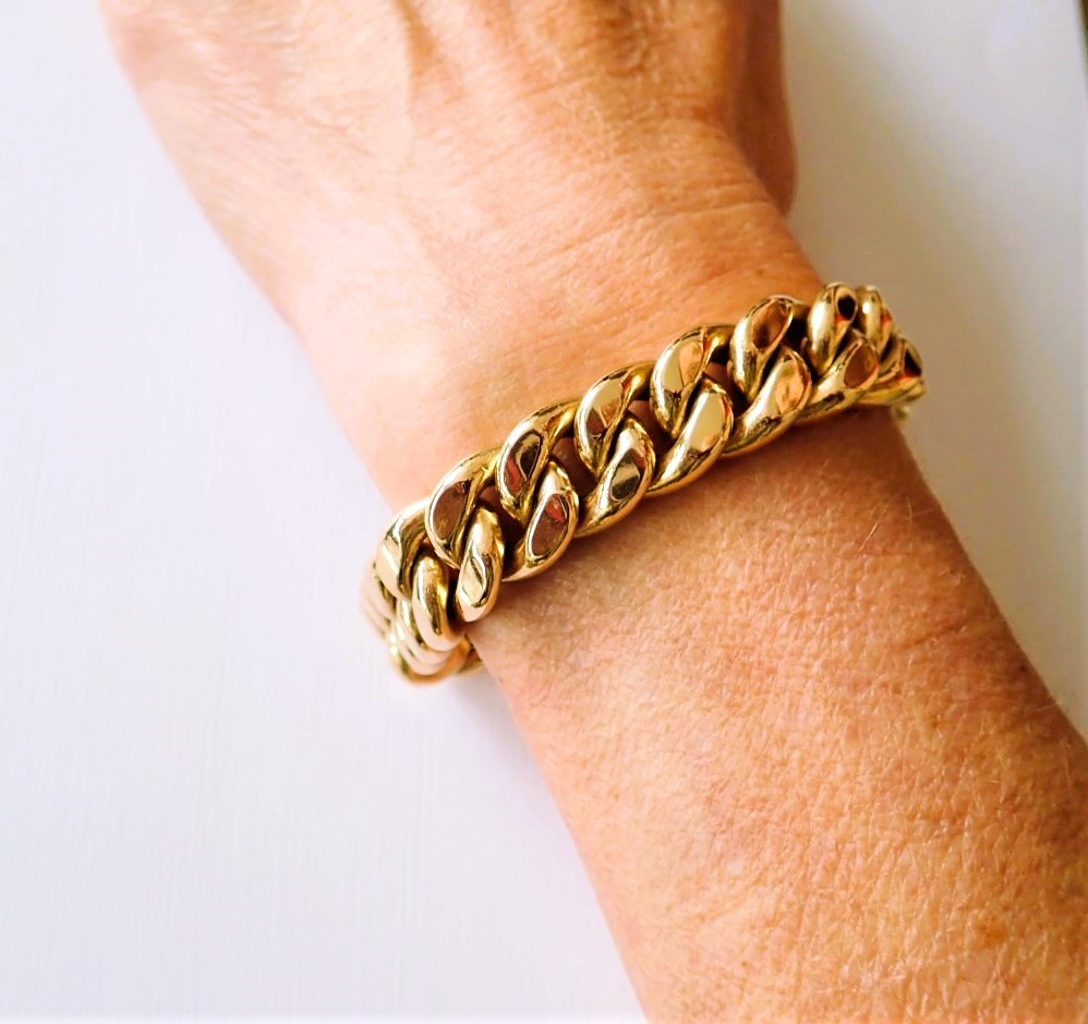 18-carat Gold Curb Chain Bracelet