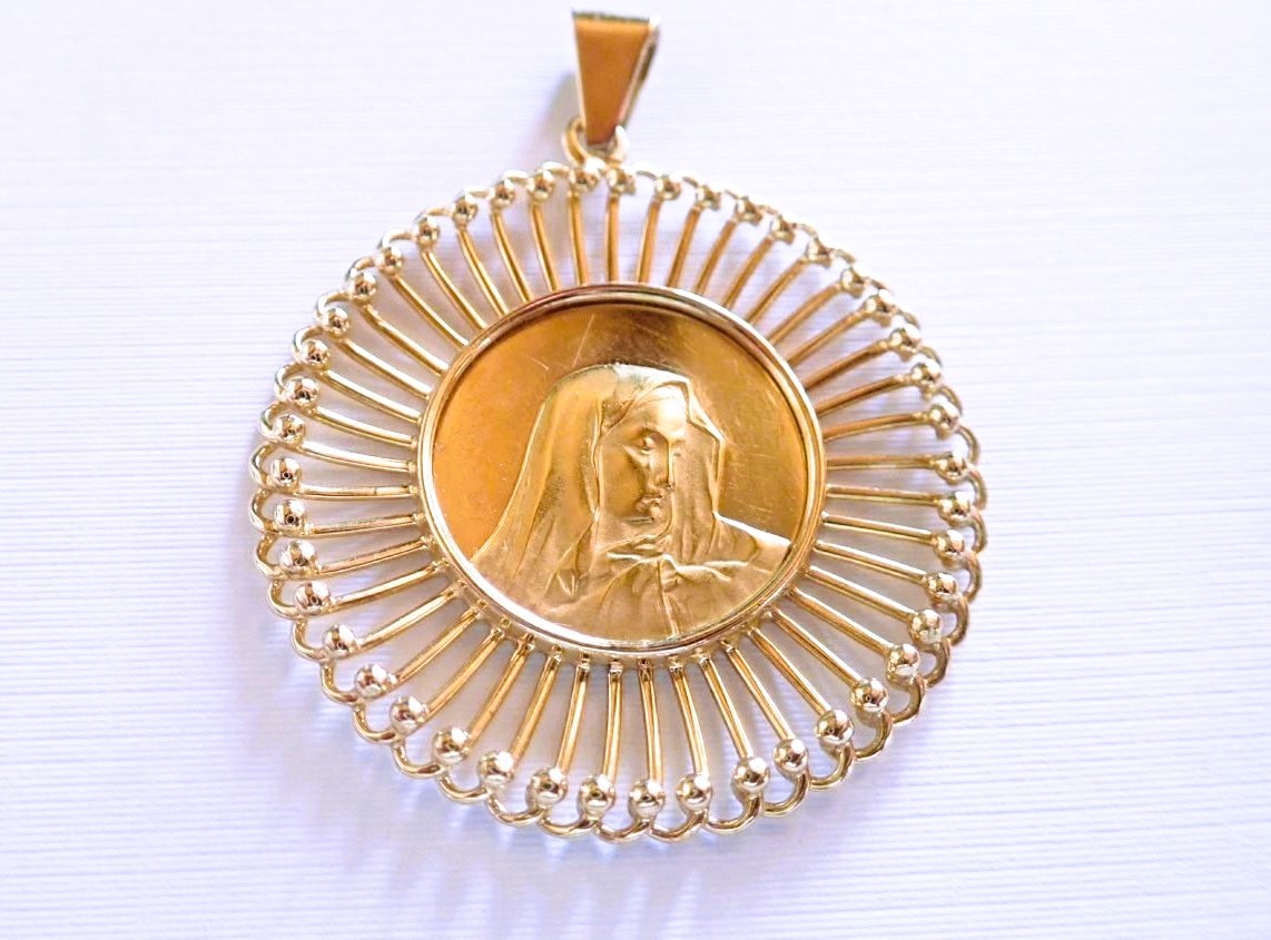 Medaille Sainte Vierge or 18 carats-photo-2