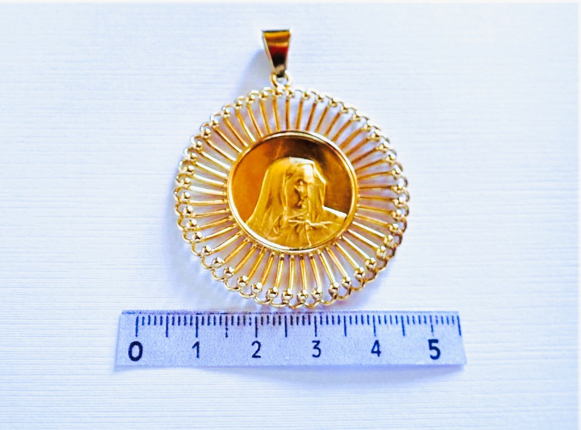 Medaille Sainte Vierge or 18 carats-photo-3