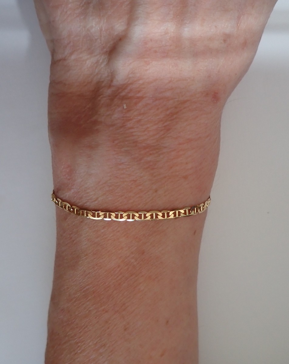 Bracelet maille marine or -photo-3