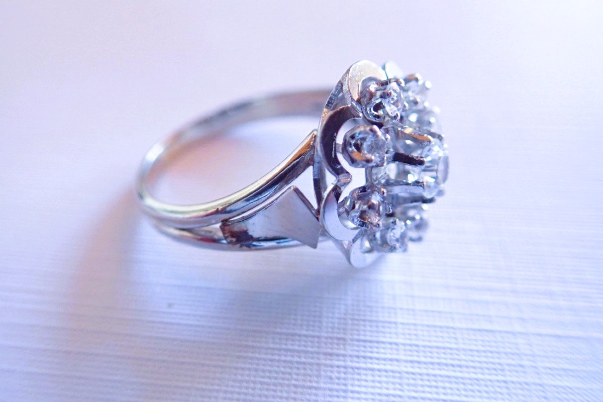 Bague or blanc 18 carats-photo-3