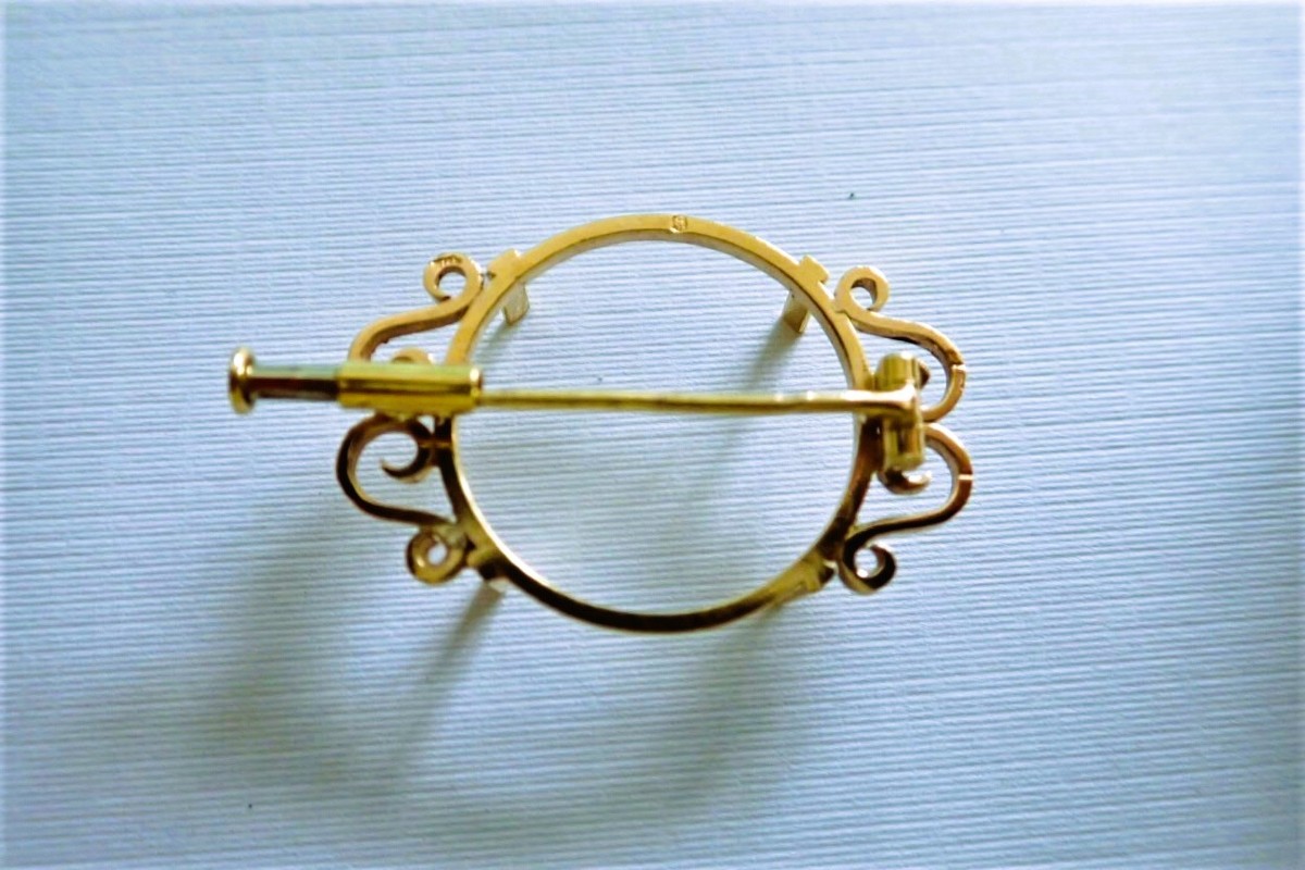 Broche or 18 carats  pour pièce 20 francs or-photo-3