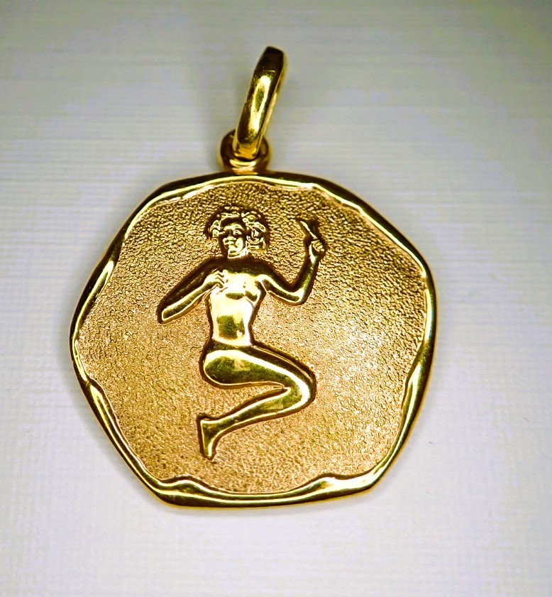 Medaille  astrologique Viege  or 18 carats