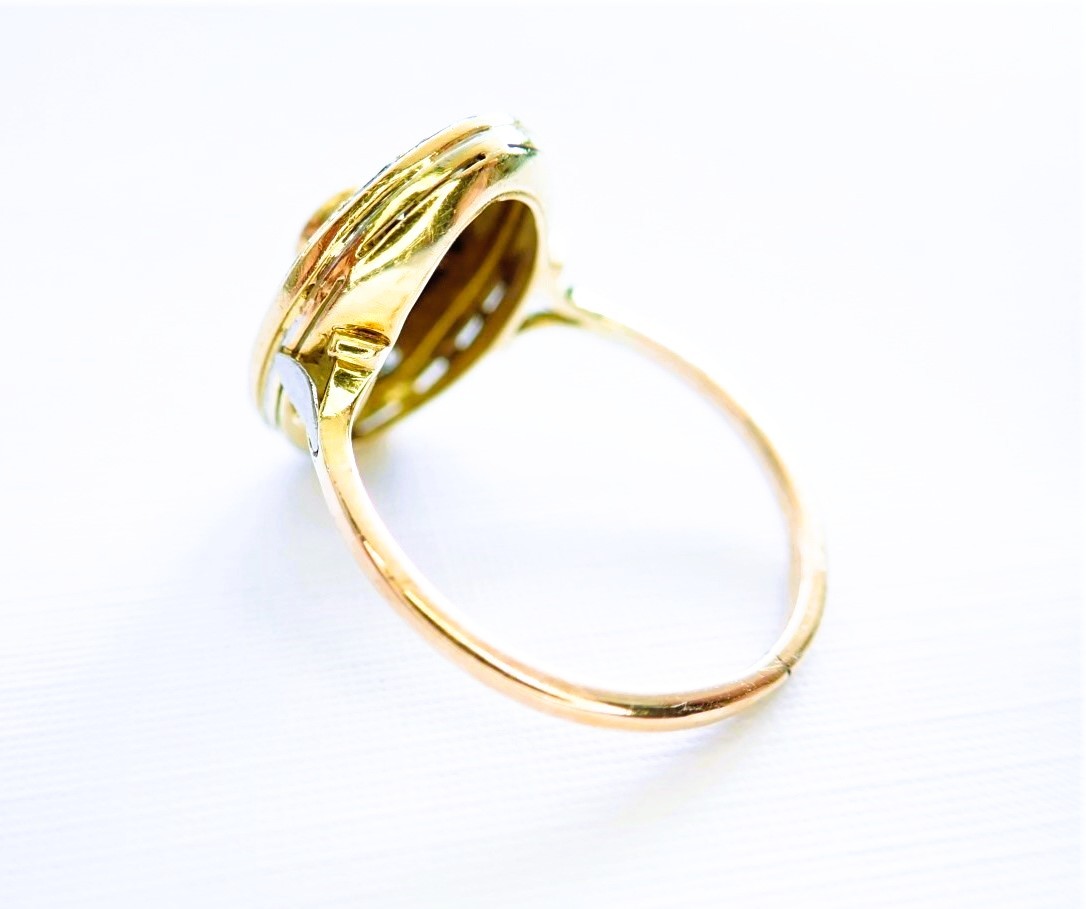 Bague saphirs et diamants or 18 carats-photo-3