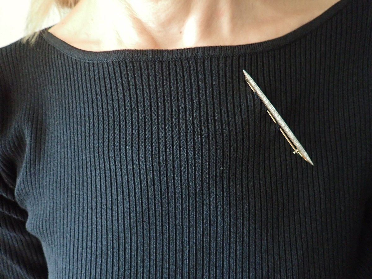 Broche barette sertie de diamants-photo-1