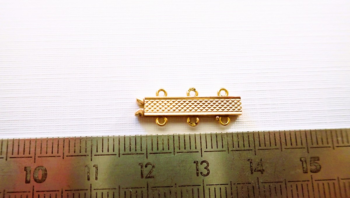 Three-row Clasp For 18-karat Gold Bracelet Or Necklace -photo-3