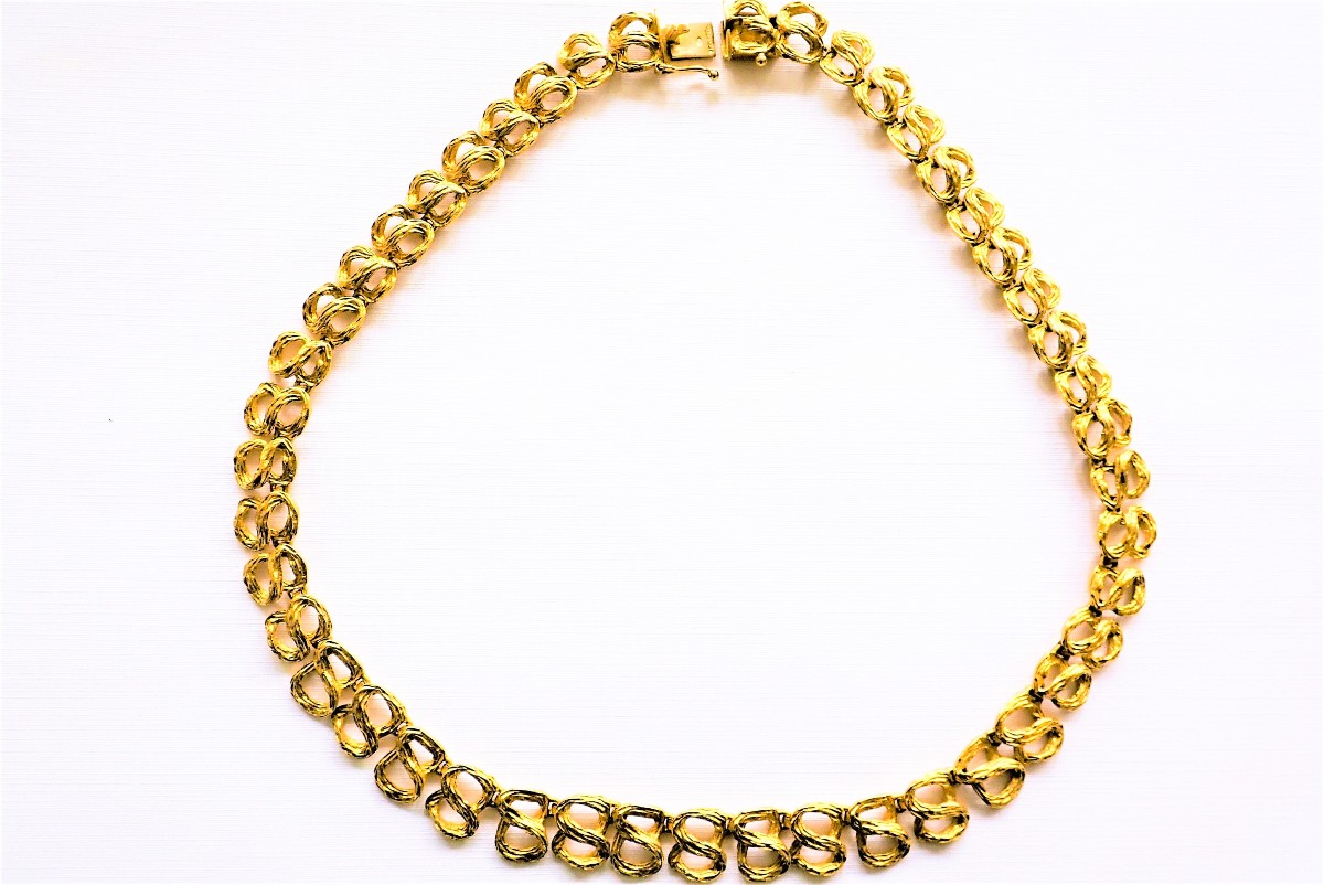 Nivada 18-carat Gold Necklace And Watch Set-photo-3
