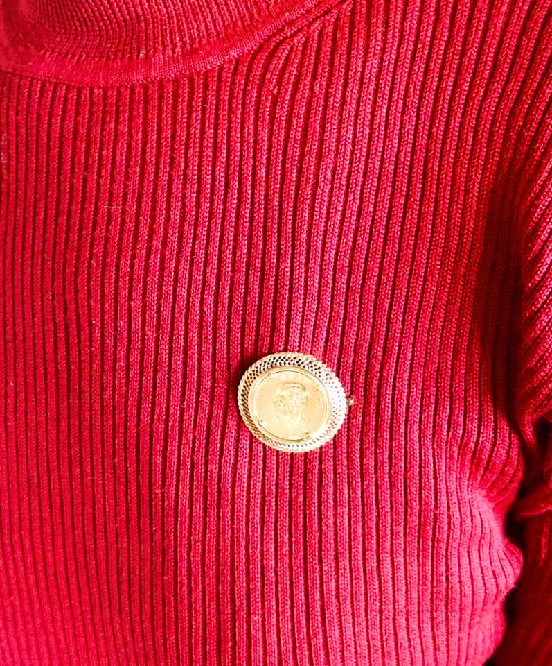 Pendentif et broche pièce de 20 lires Victor Emmanuel II-photo-4