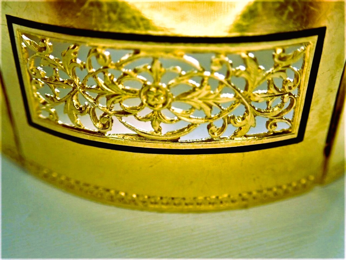 Art Deco Articulated Bracelet In 18-carat Gold-photo-3