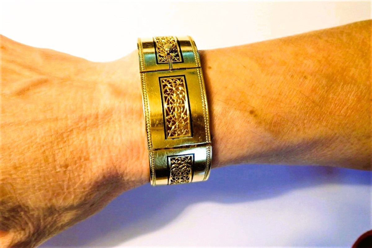 Art Deco Articulated Bracelet In 18-carat Gold