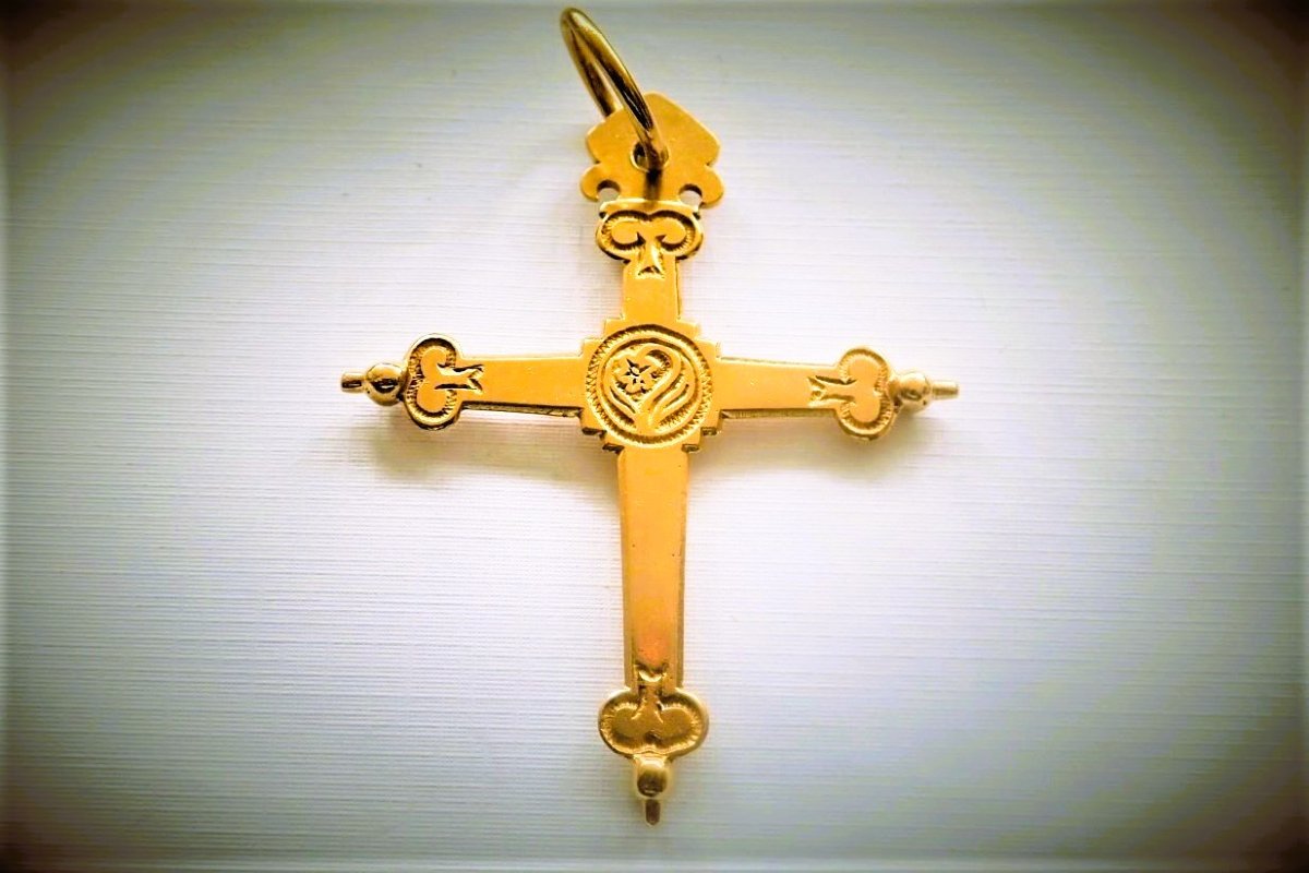 Croix jeannette de Savoie or 18 carats-photo-2