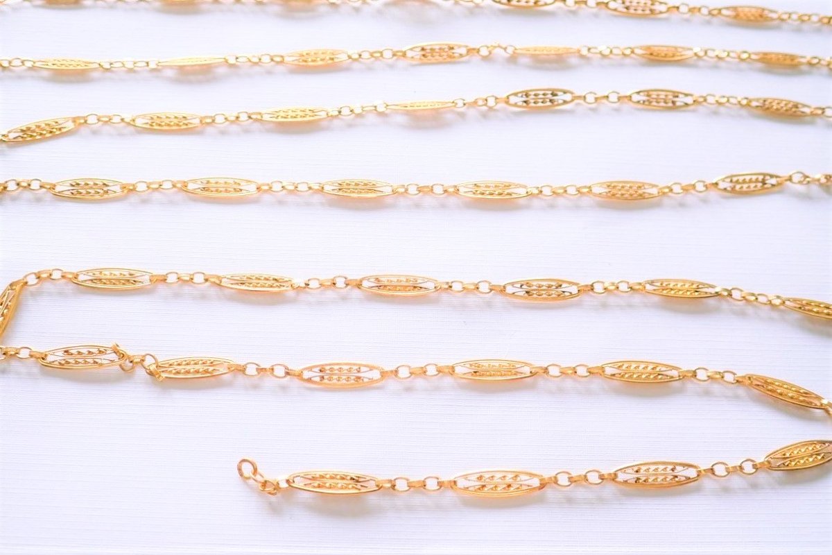 Long sautoir de 148 cm  en or 18 carats-photo-4