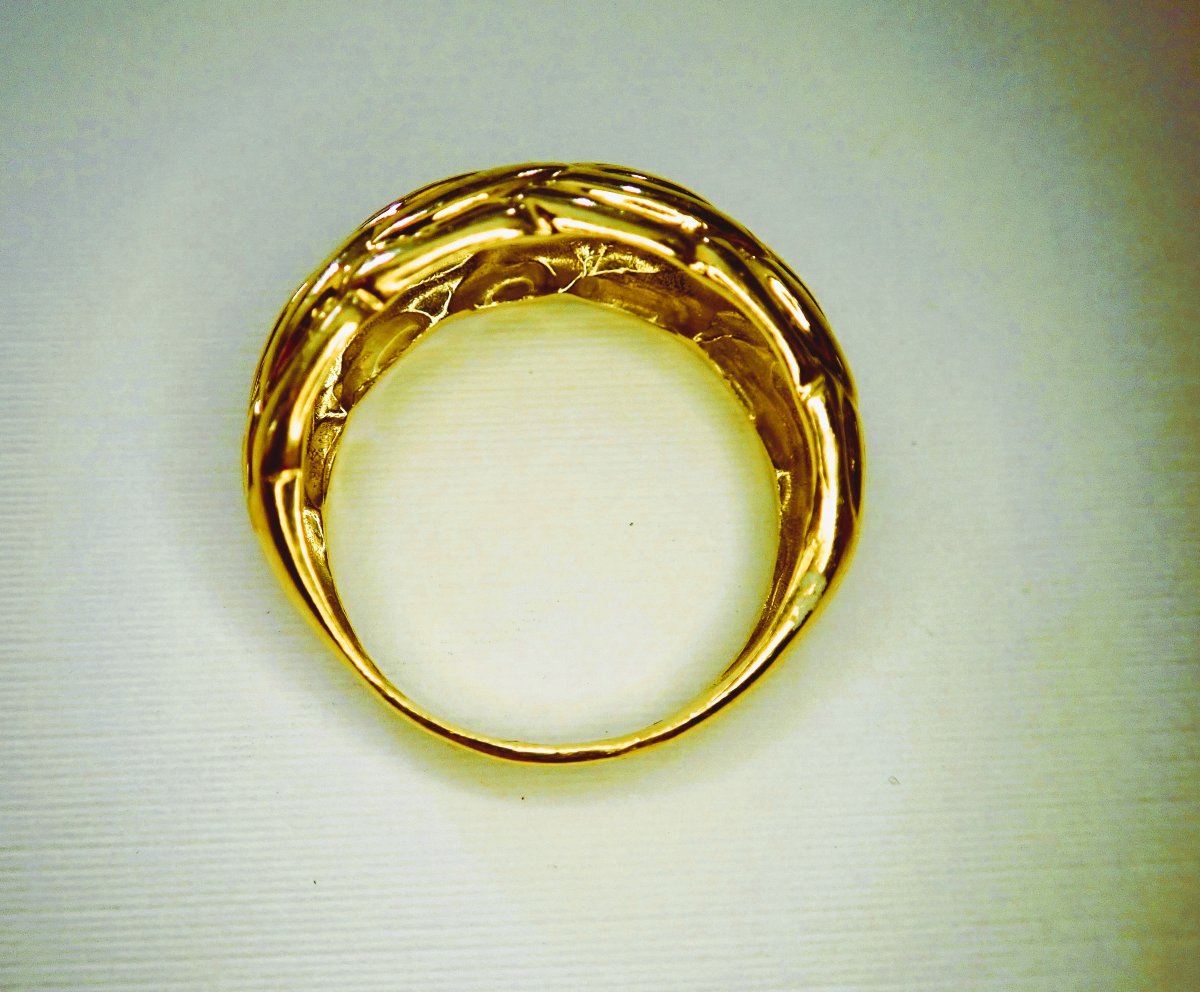 18-karat Gold Fluted Ring-photo-2