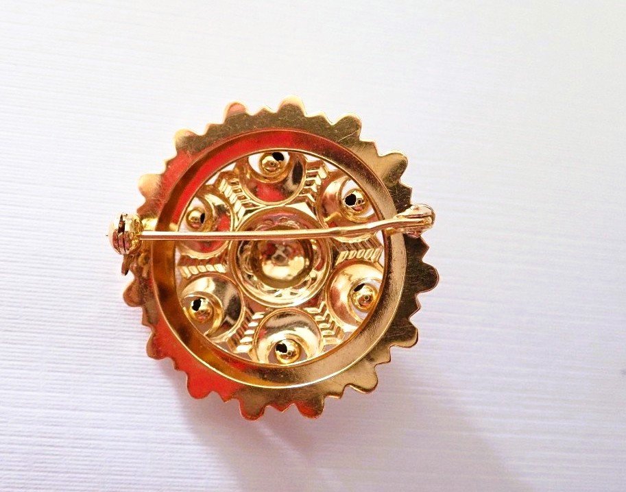 Art Deco 18k Gold Brooch -photo-3