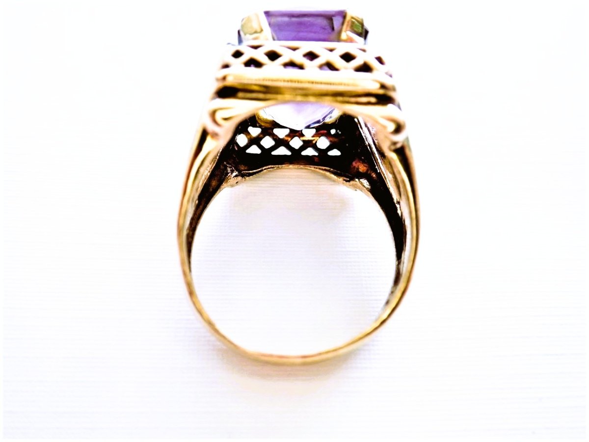 Vintage Gold Ring With Amethyst-photo-2