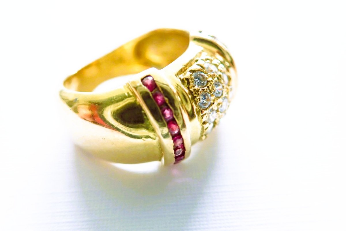 Bague jonc massive or 18 carats -photo-2