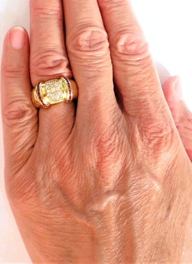 Bague jonc massive or 18 carats -photo-4