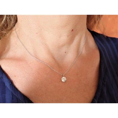 1-carat Diamond Pendant With An 18-karat White Gold Chain
