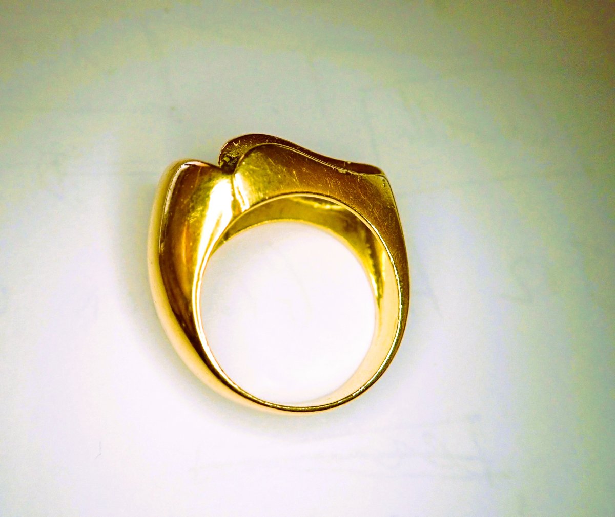 Bague asymétrique art Déco   or rose 18 carats-photo-2