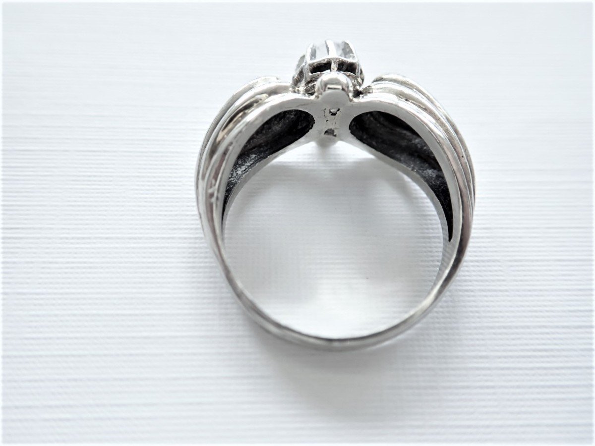 Art Deco 18k White Gold Ring-photo-1