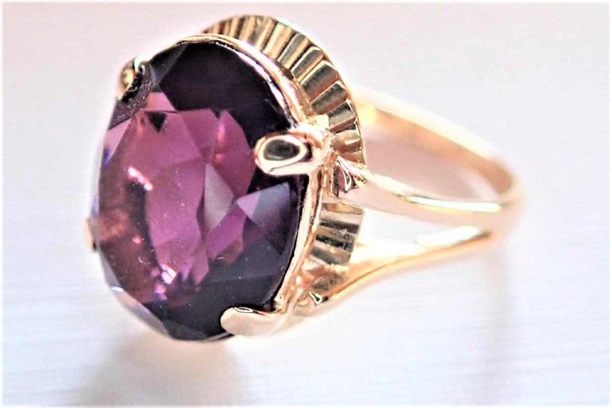 Bague Améthyste Or 18 Carats 