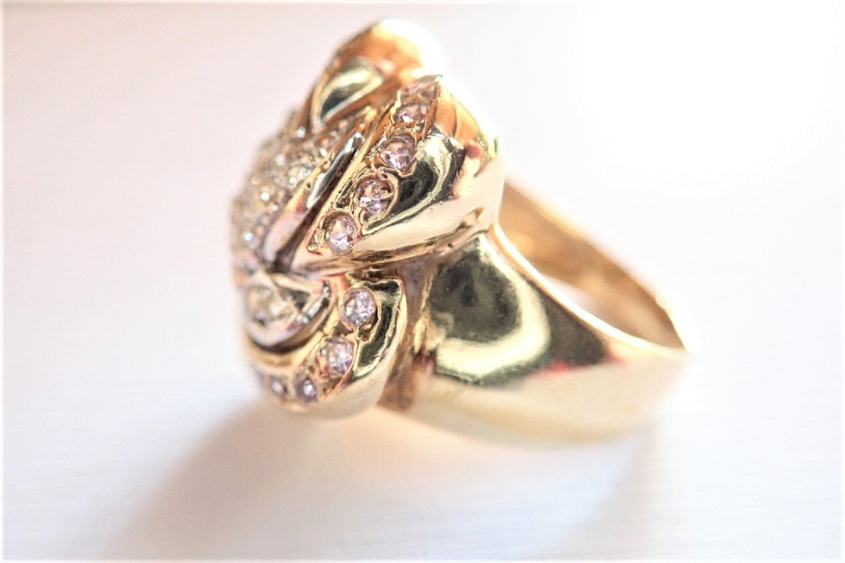 Vintage 18k Gold Two-tone Ring-photo-2