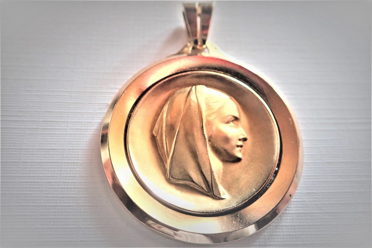 Holy Virgin Medal 18k Gold-photo-2