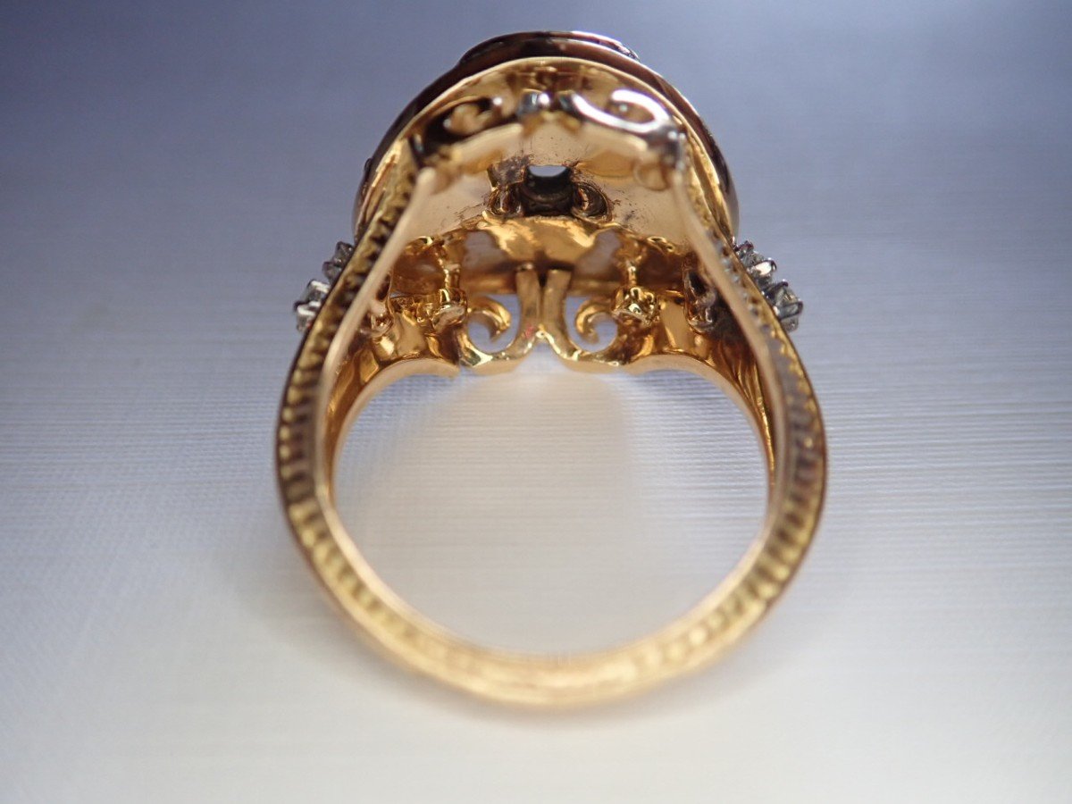 Art Deco Diamond And Ruby Ring-photo-3