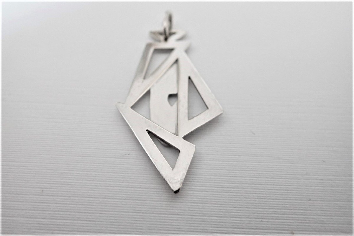 18k White Gold Virgin Mary Medal-photo-3