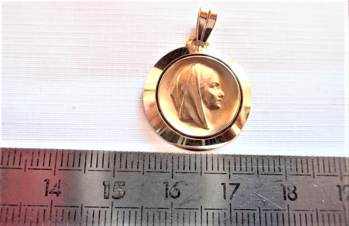 Holy Virgin Medal 18k Gold-photo-3
