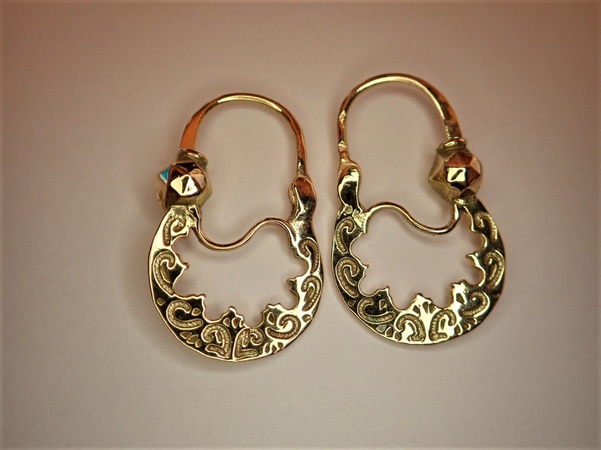 Pair Of 18k Gold Savoy Earring