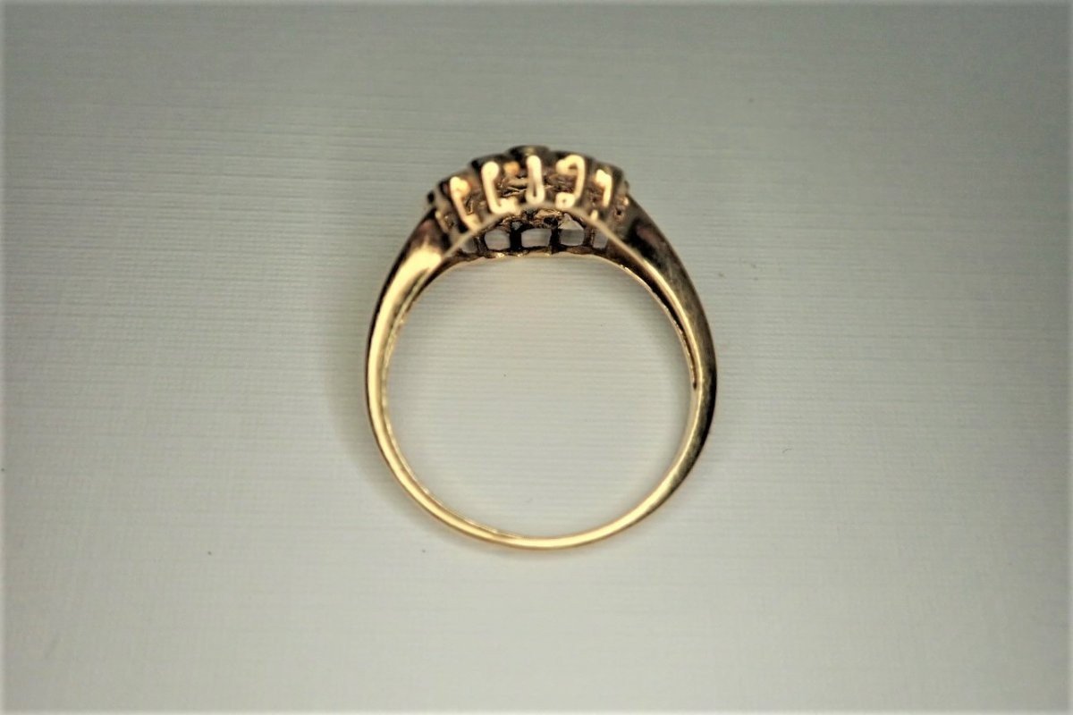 Vintage Bague Diamants Or 18 Carats-photo-3