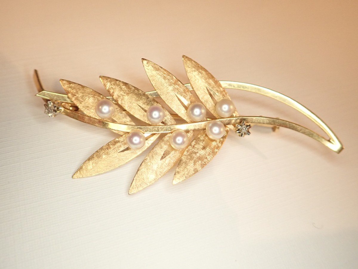 Broche Perles Or 18 Carats