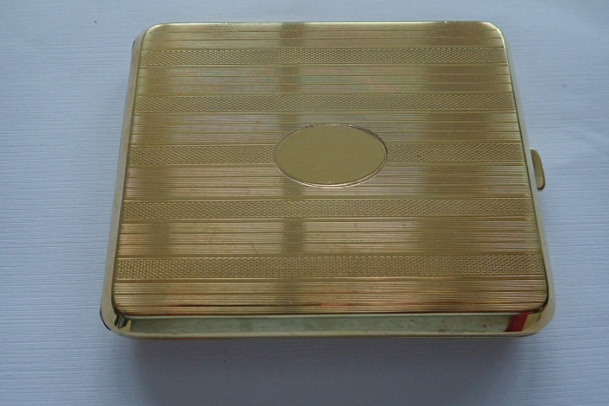 Gold Plated Cigarette Box