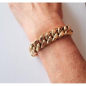 18k Gold Gourmette Mesh Bracelet