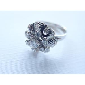 Daisy Diamonds 18 Carats White Gold Ring