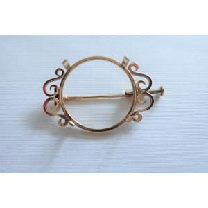 18-carat Gold Brooch For 21 Mm Coin