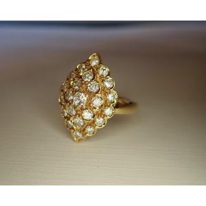Bague Marquise Diamants Or 18 Carats