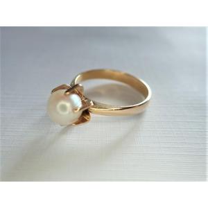 18k Gold Pearl Ring