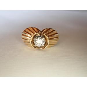 Tank Art Deco Diamond 18 Carat Gold Ring