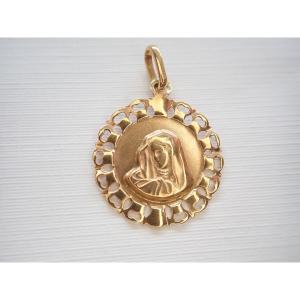 Medal Of Our Lady In 18k Pink Gold