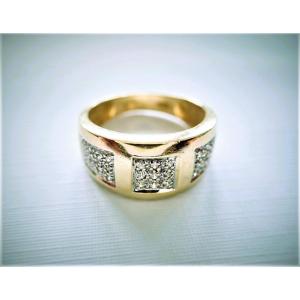 Bangle Ring Set With Diamonds 18 Carat Gold
