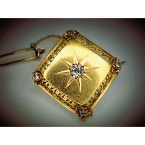 Art Deco Brooch Set With 18-carat Gold Diamonds