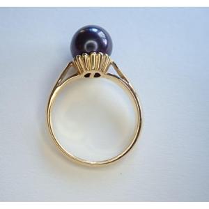 18k Gold Pearl Ring