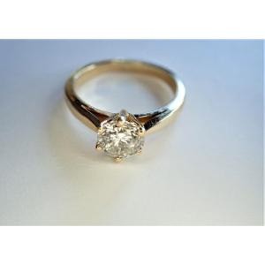 Solitaire Diamond Ring With 18-carat Gold Setting