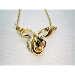 2 Gold Sapphire Pendant With Its 18 Carat Gold Chain