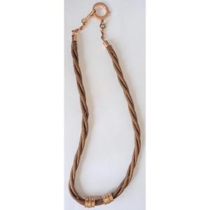 18-carat Gold Braided Hair Necklace, Napoleon III