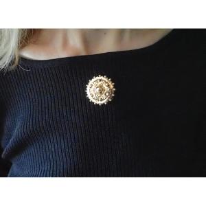 Broche art deco en or rose 18 carats