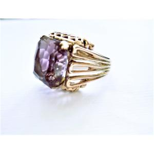 14k Gold Purple Stone Ring Vintage
