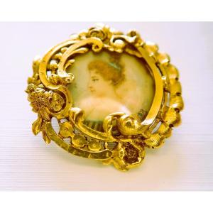 Miniature Art Deco Brooch In 18-karat Gold